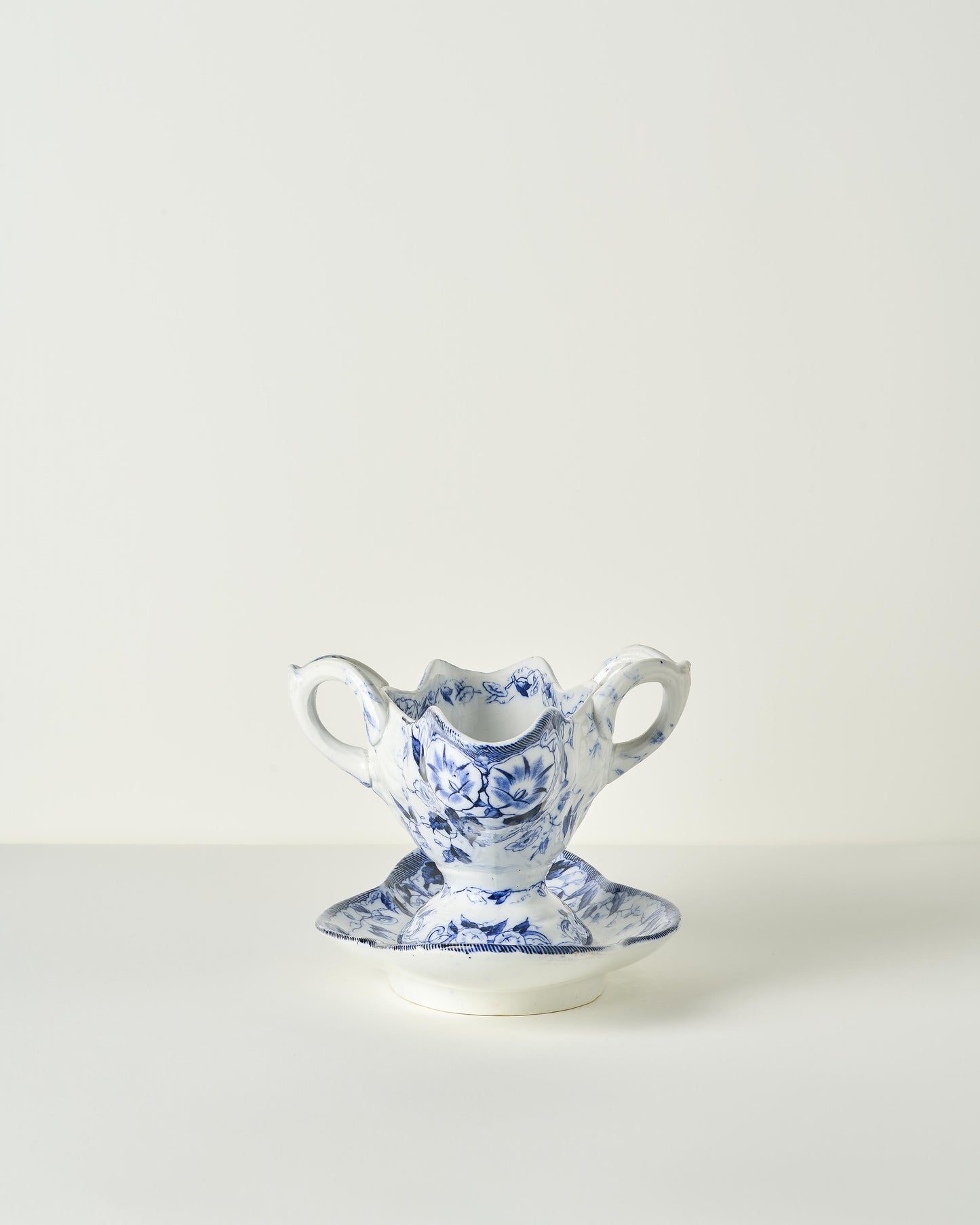 Creil et Montereau Flora Saucière & Saucer