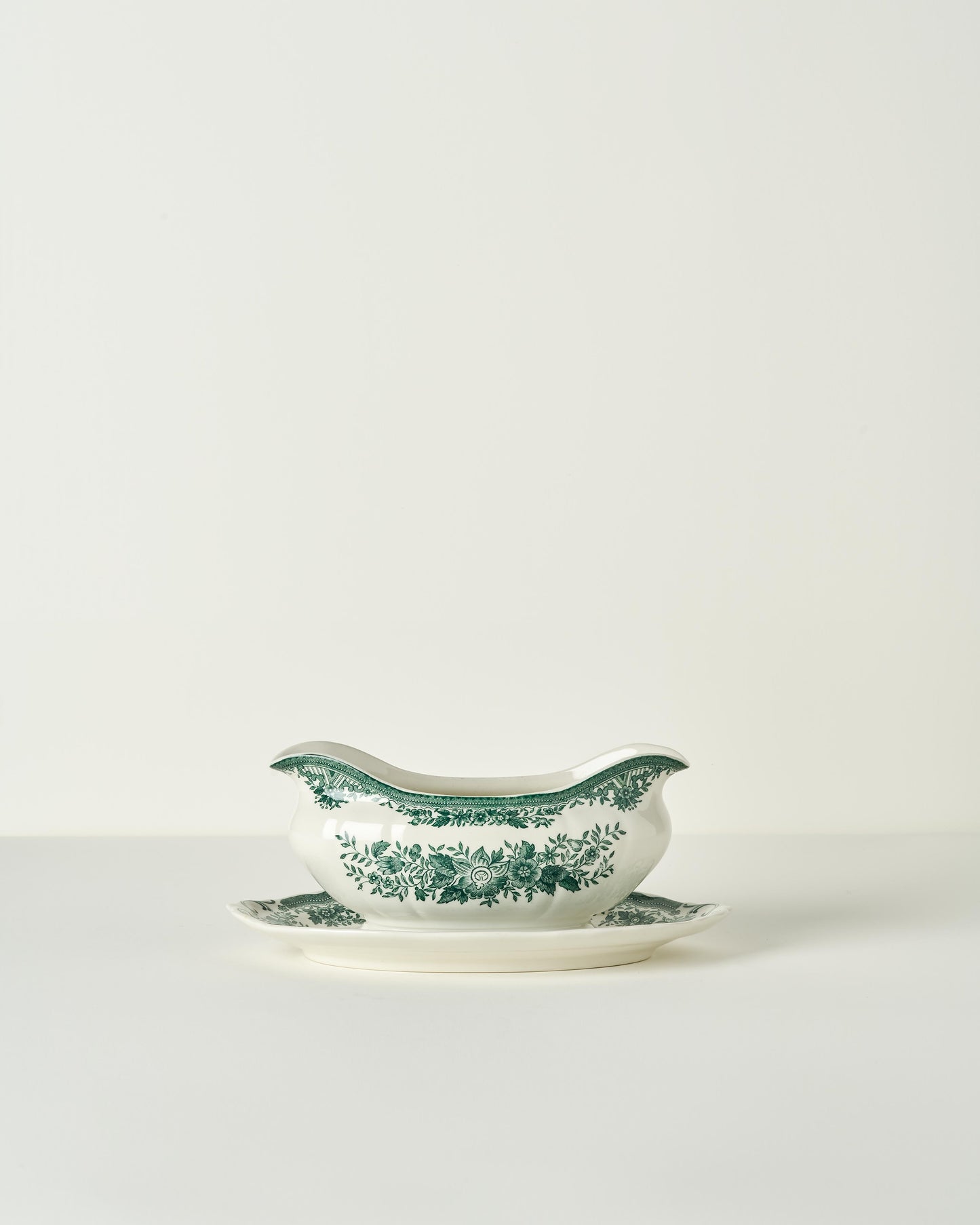 Vintage Villeroy & Boch Green Fasan Saucière & Saucer