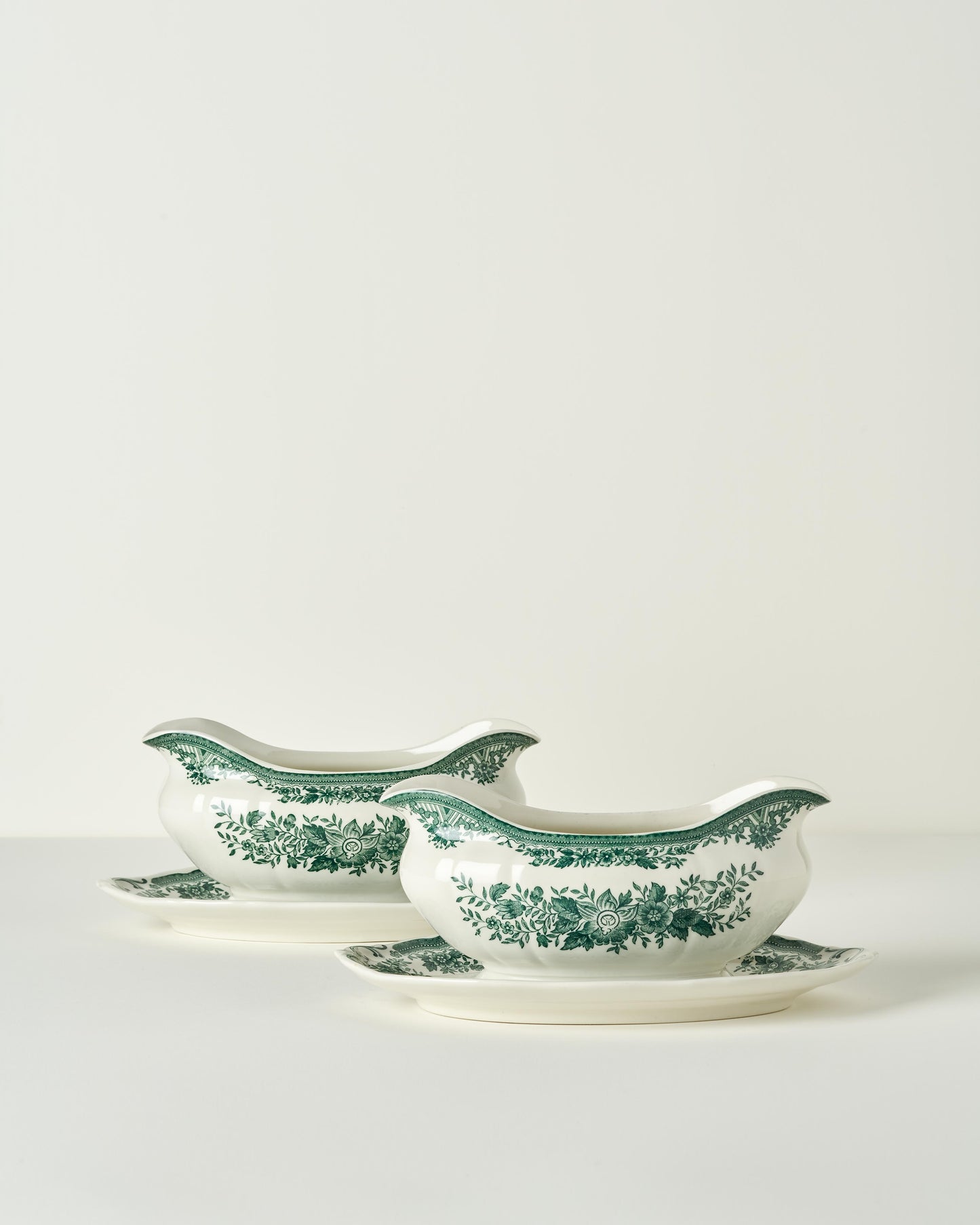 Vintage Villeroy & Boch Green Fasan Saucière & Saucer