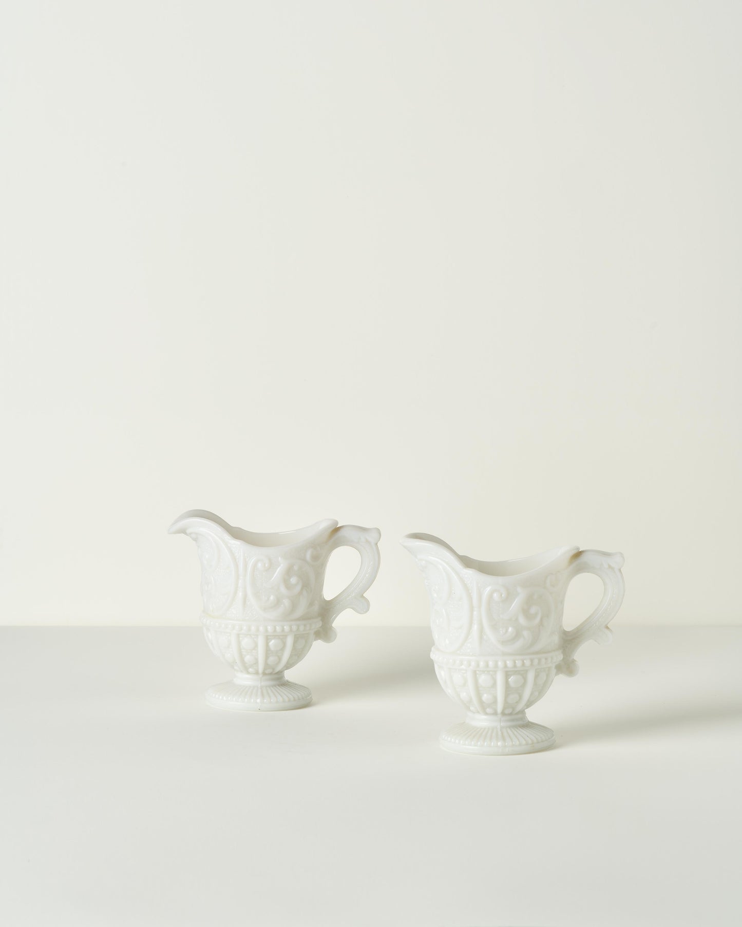 White Opaline Jugs
