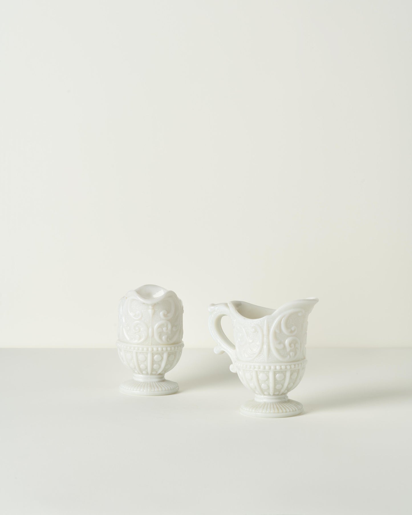 White Opaline Jugs