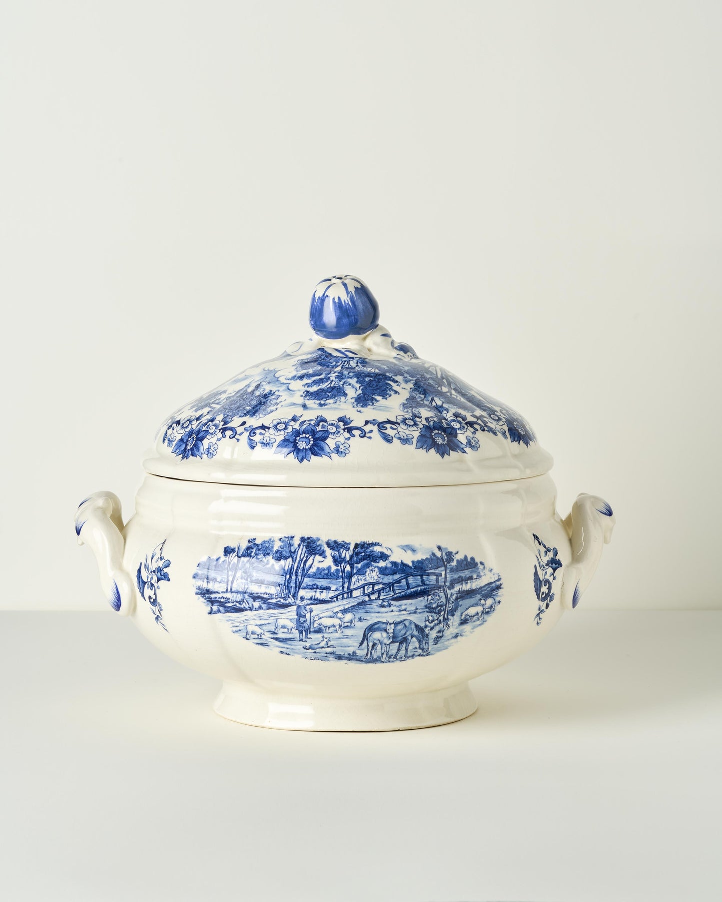 Vintage Sarreguemines Derby Tureen