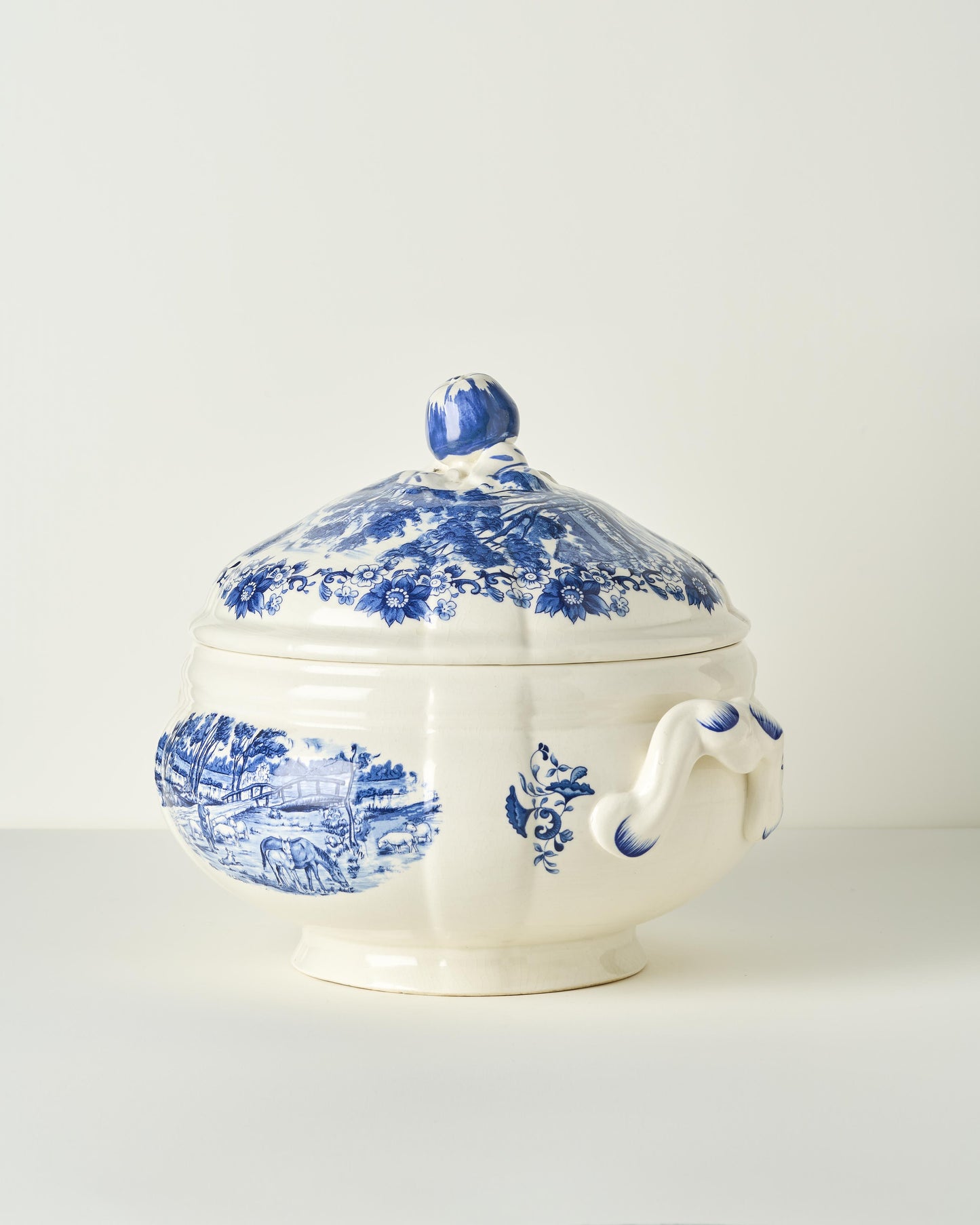 Vintage Sarreguemines Derby Tureen