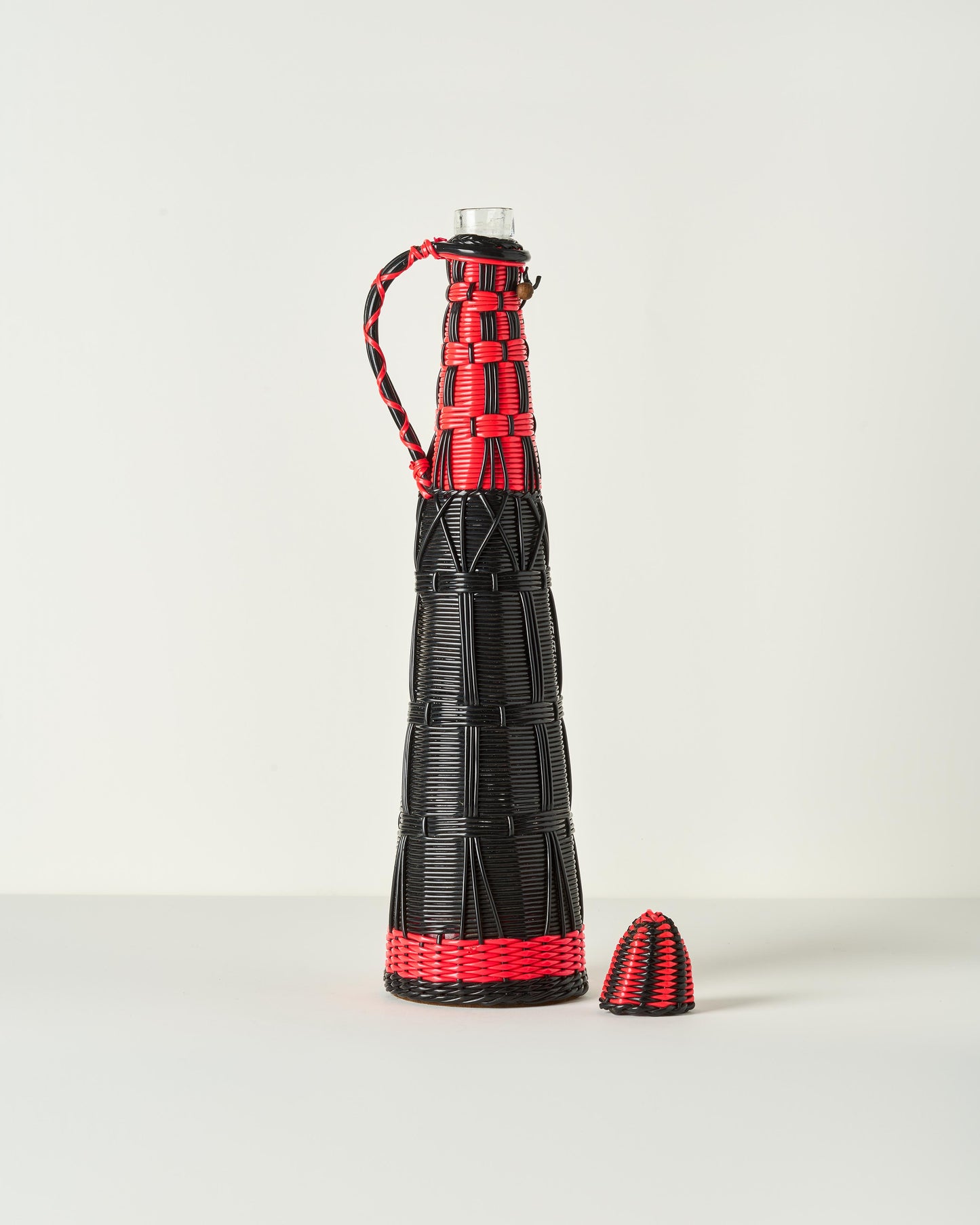 Vintage Scoubidou wine Bottle