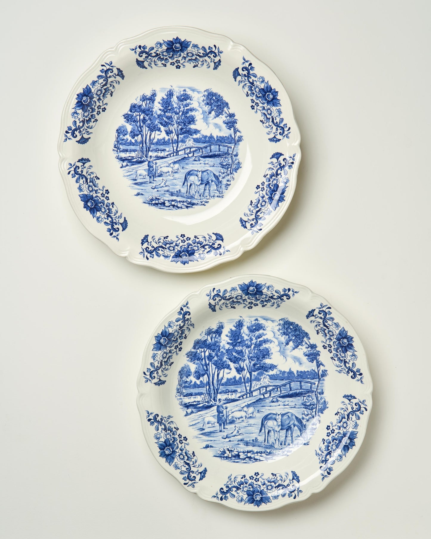 Vintage Sarreguemines Derby Serving Platters