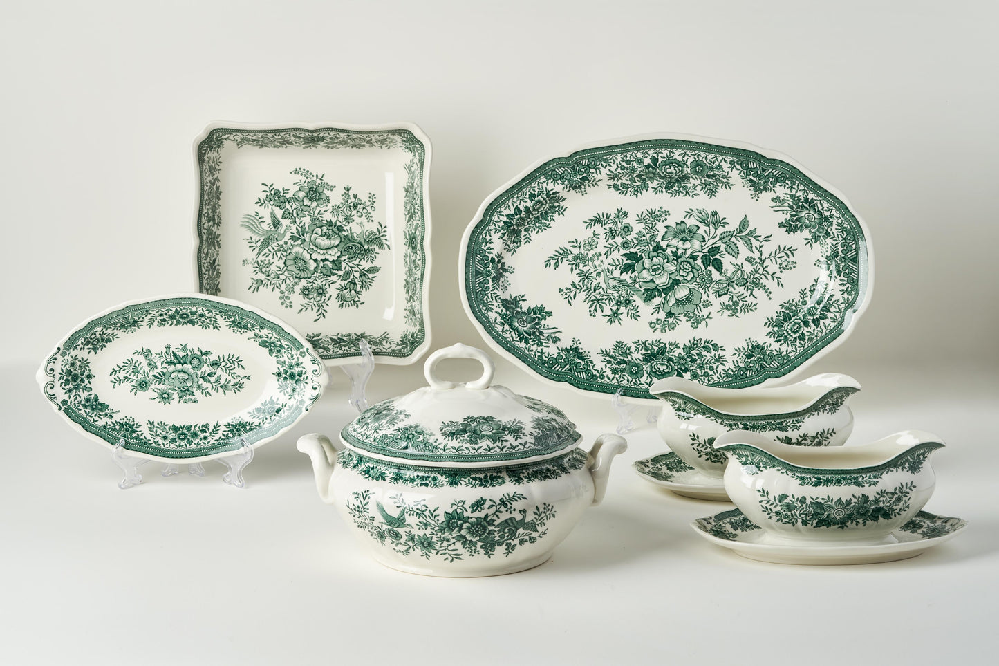 Vintage Villeroy & Boch Green Fasan Serving Platters