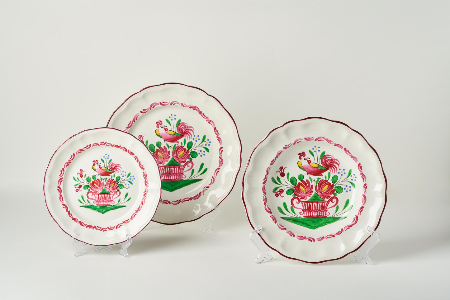 St Clement Faience "Coq" Set