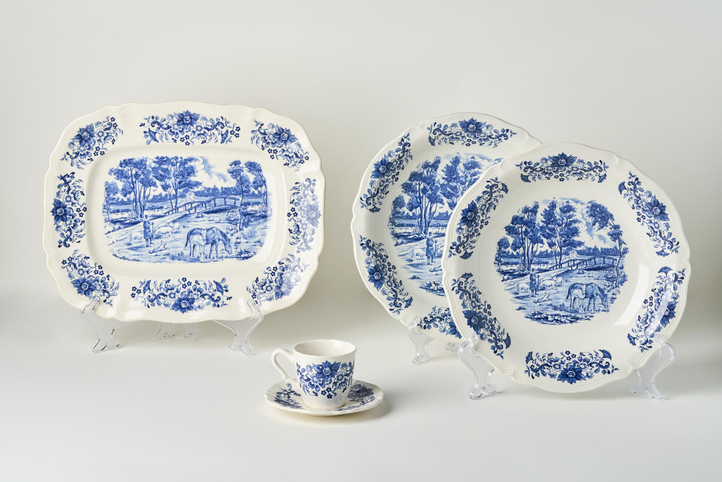 Vintage Sarreguemines Derby Serving Platters