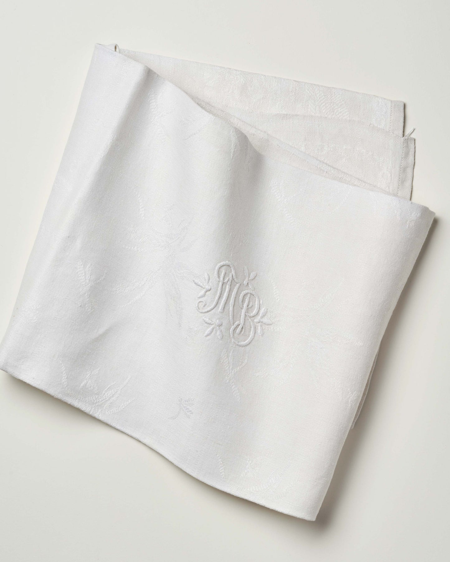 M. B. Monogrammed Tablecloth & Napkins Set