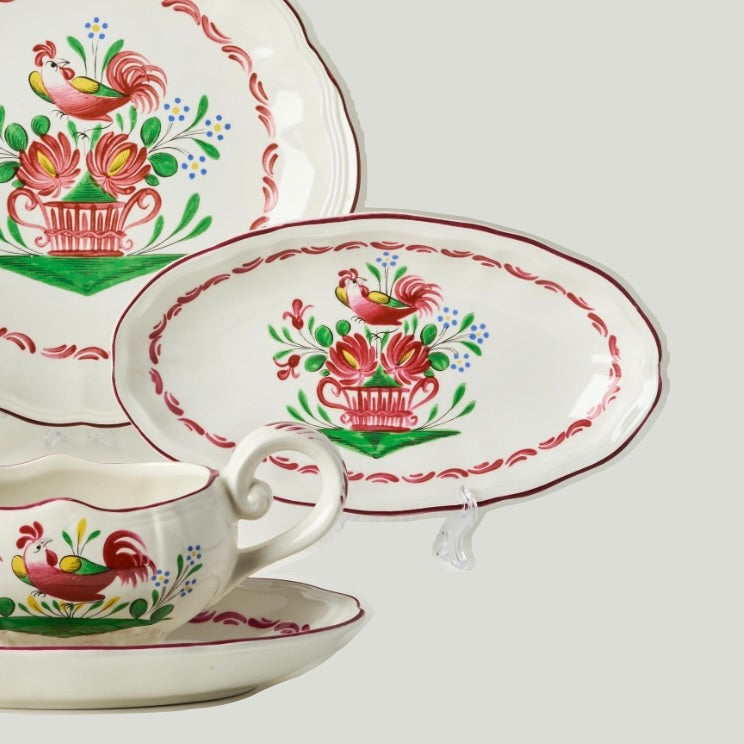 St Clement Faience "Coq" Raviera Plate