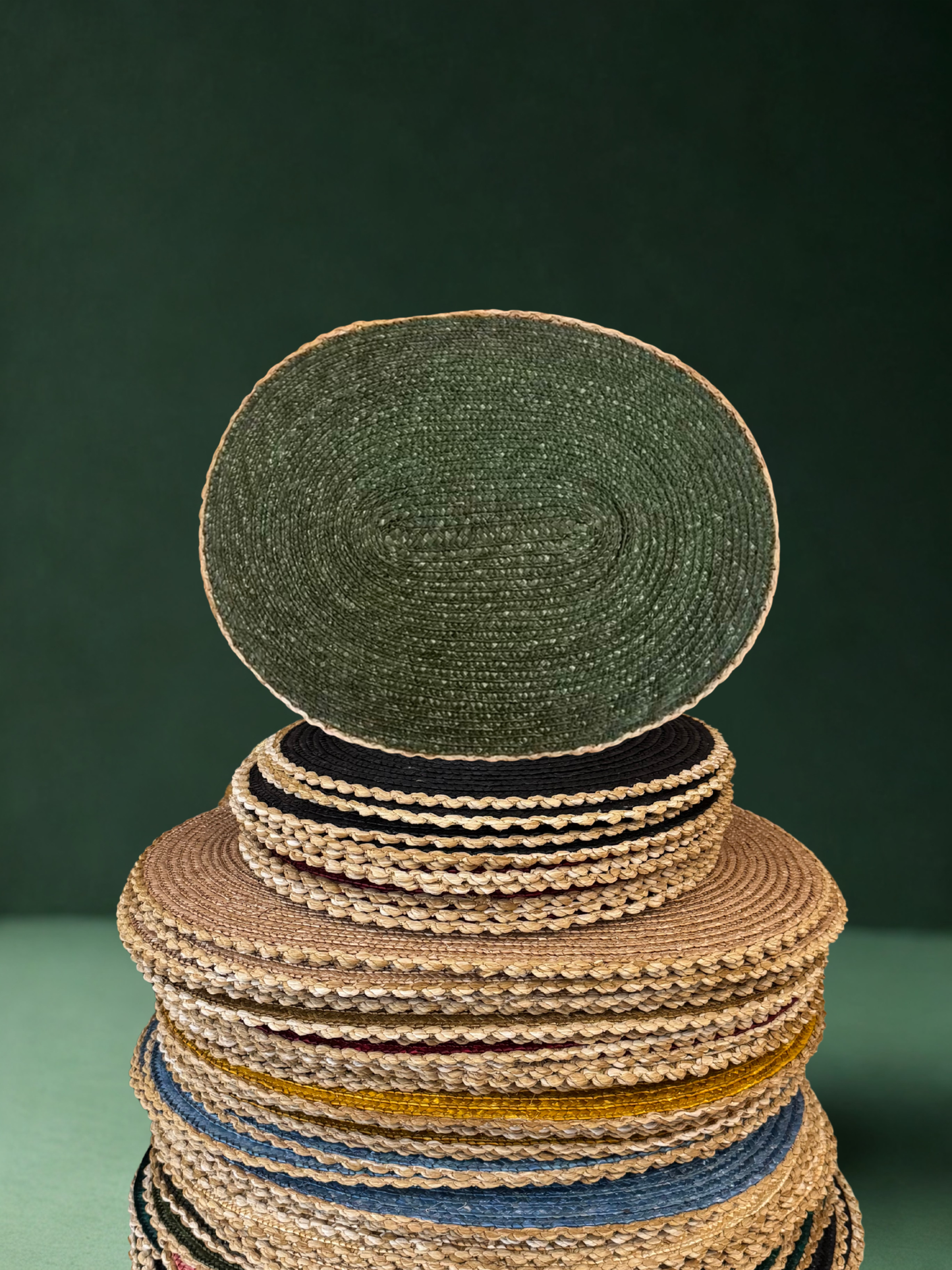 Classic Green Straw Placemat