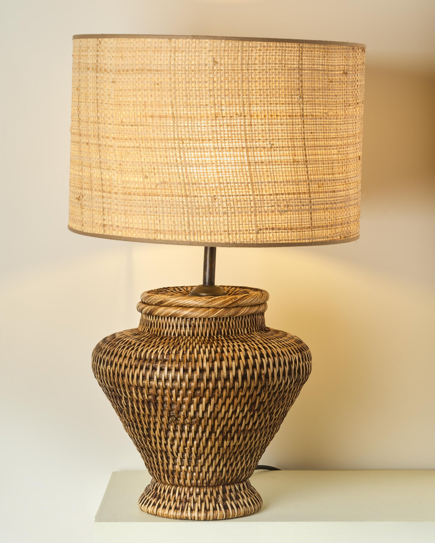 Rattan Lamp & Argilla Design Lampshade