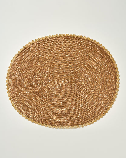 Straw Placemat- olive green