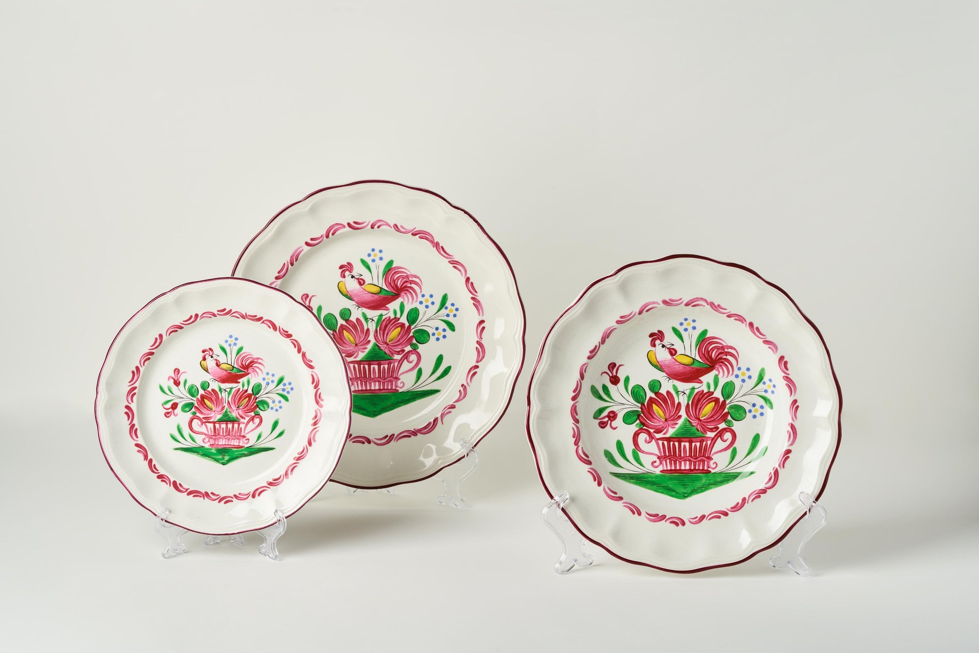 St Clement Faience "Coq" Set