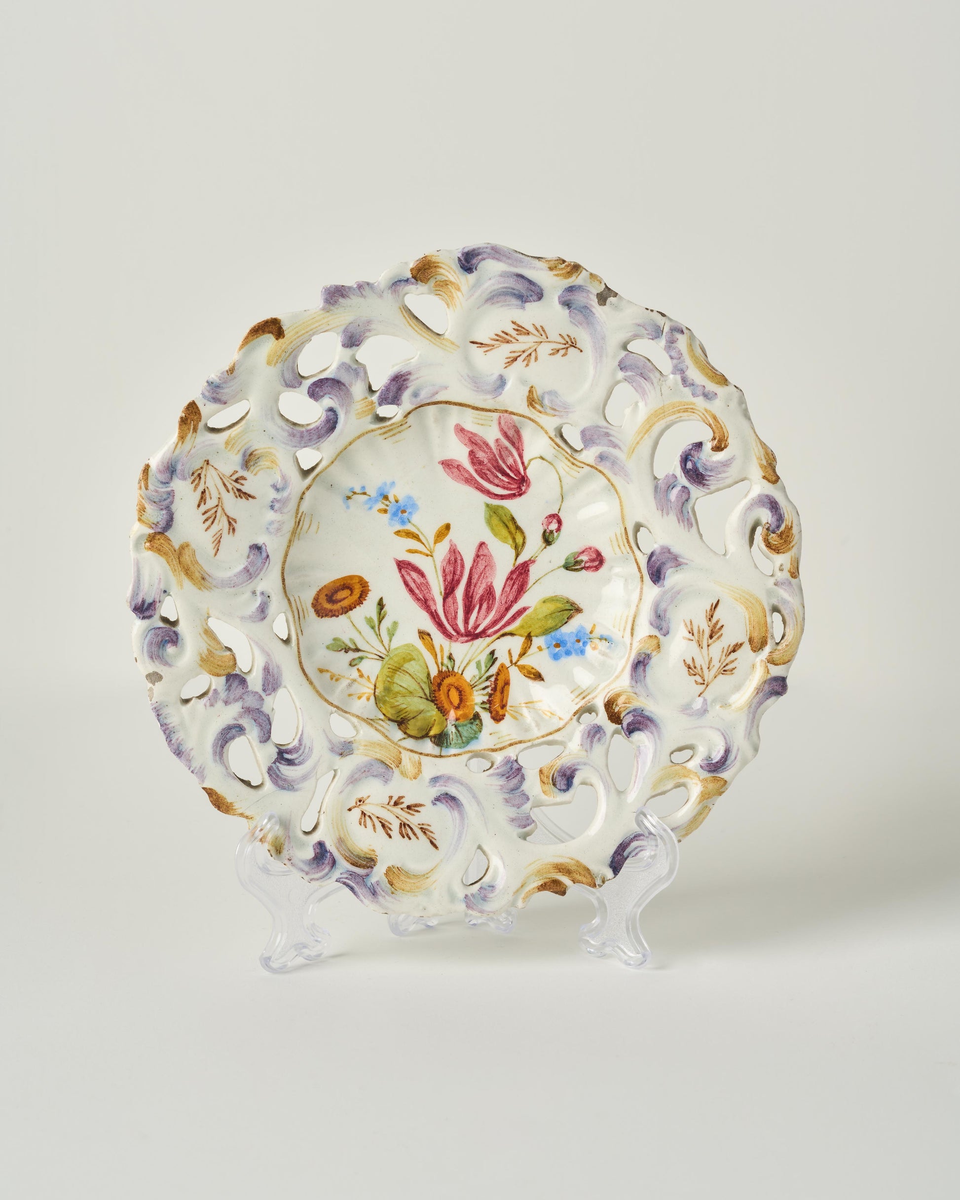 Small Vintage Decorative Floral Plate