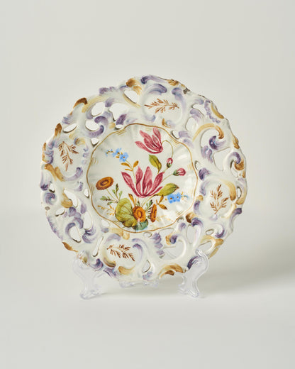 Small Vintage Decorative Floral Plate