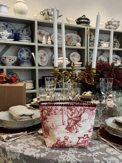 Toile De Jouy Bread Basket