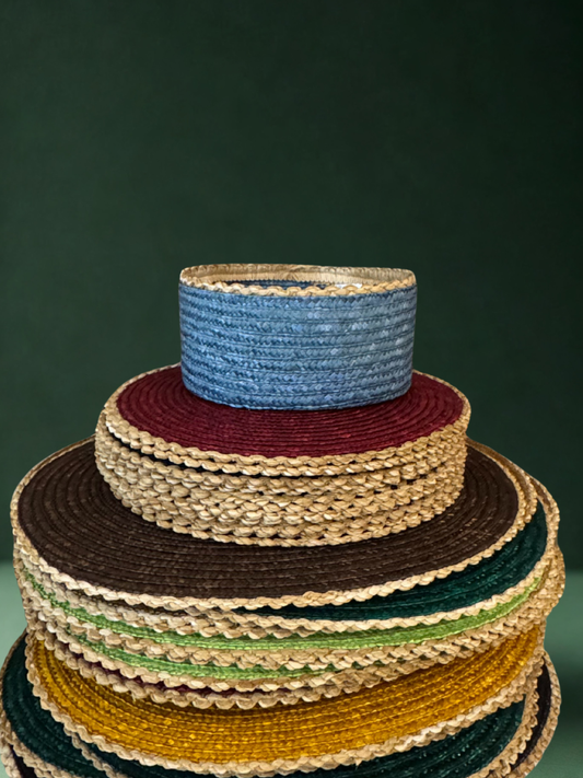 Ash Blue Straw Basket