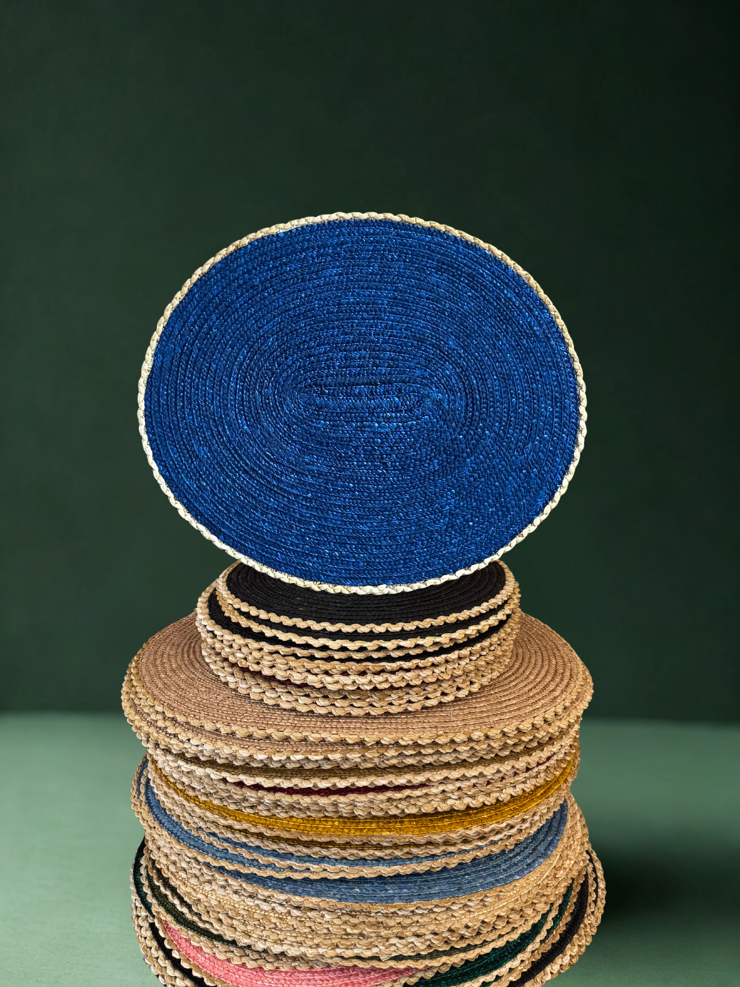 Royal Blue Straw Placemat