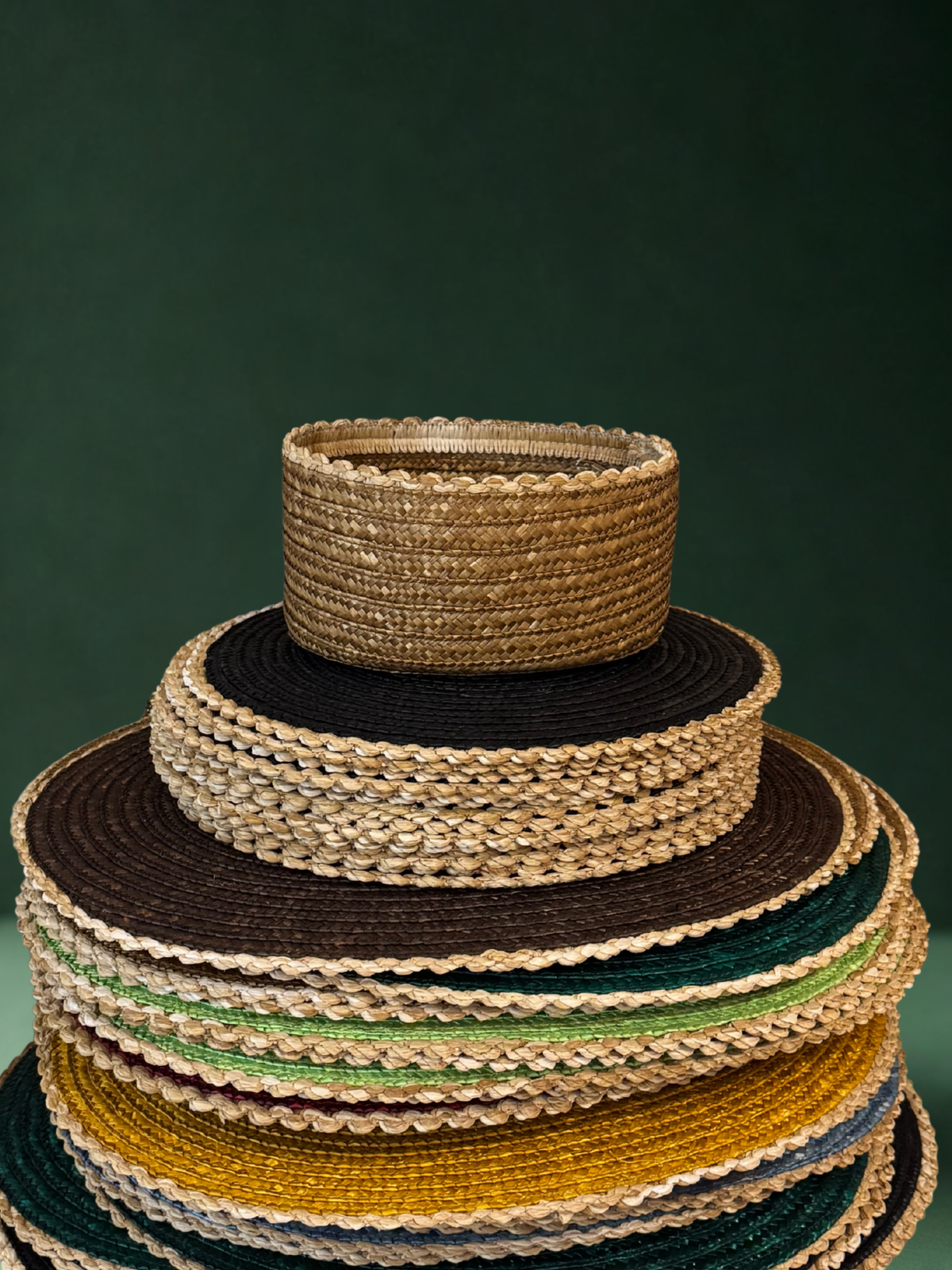 Gold Straw Basket